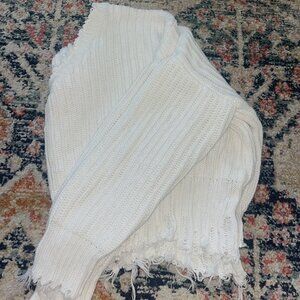 White Fray Sweater